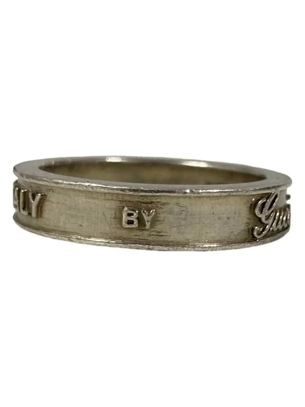 Gucci Interlocking Script Logo Ring 925 22 Silver